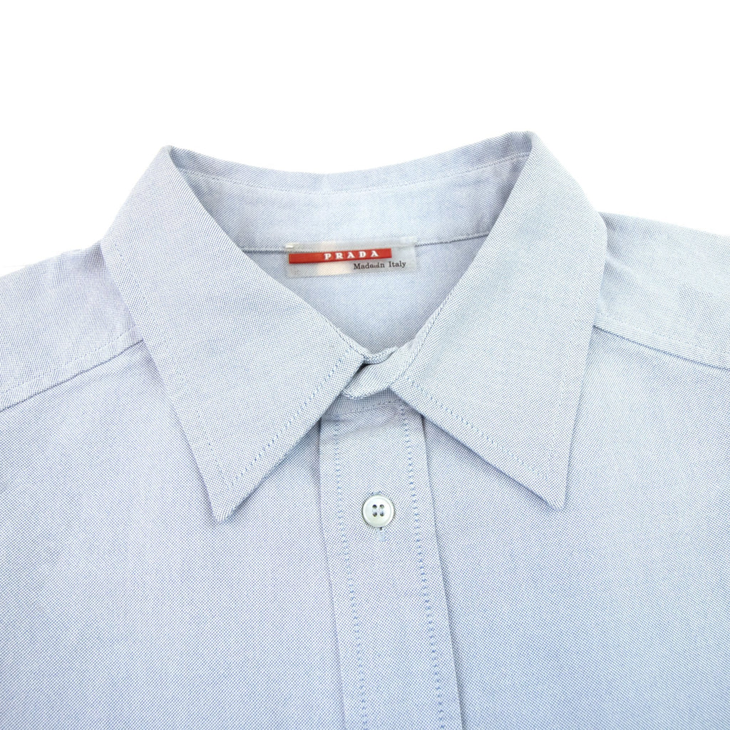 Prada Oxford Long Sleeve Shirt Celeste