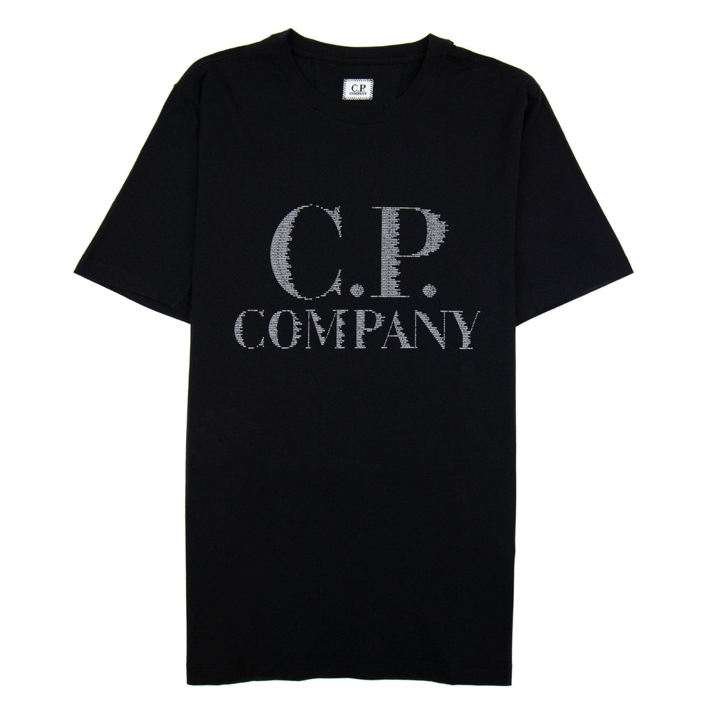 Cp Company 30/1 Large Logo T Shirt Black 999