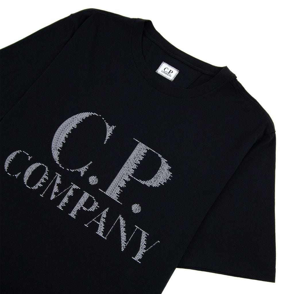 Cp Company 30/1 Large Logo T Shirt Black 999