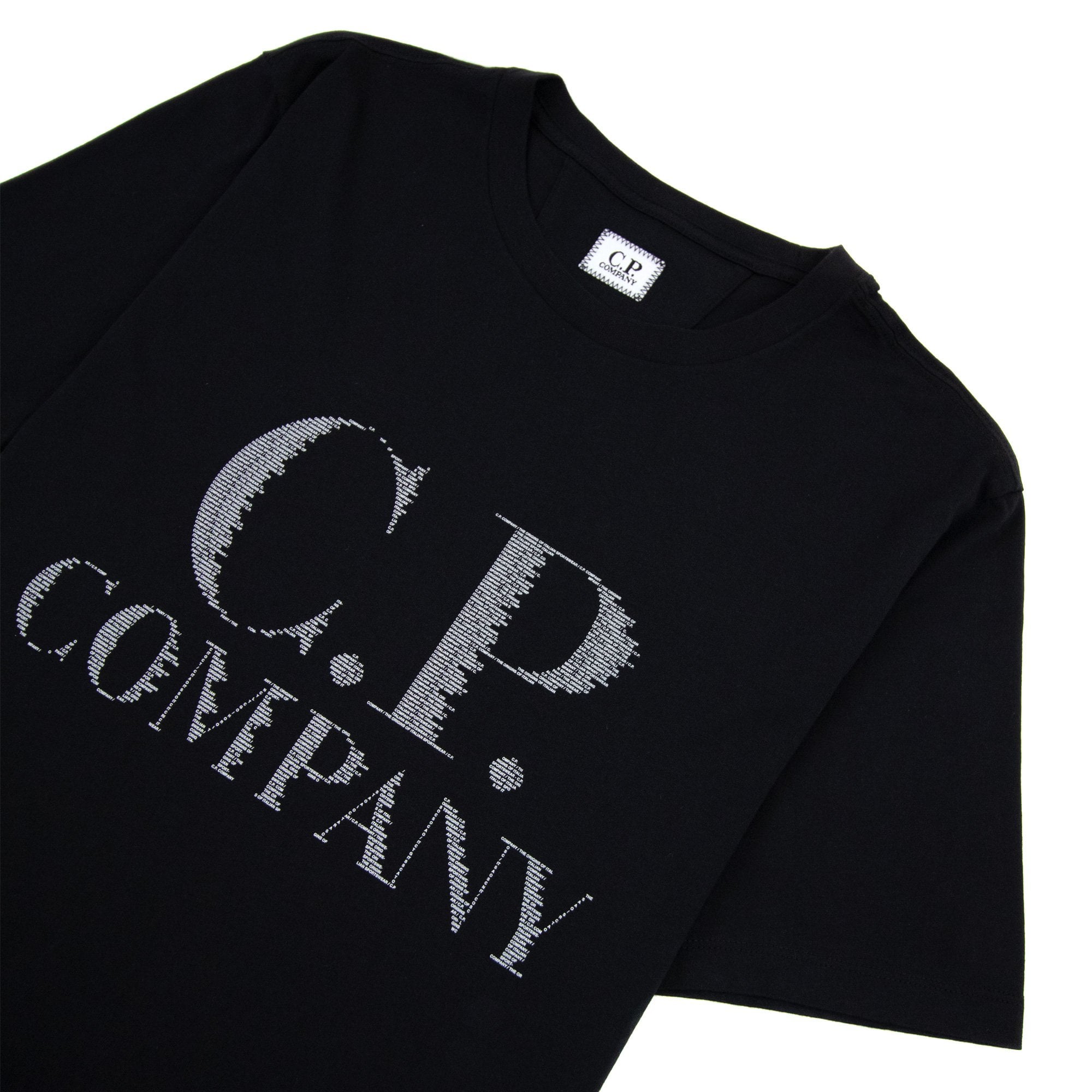 Cp Company 30/1 Large Logo T Shirt Black 999