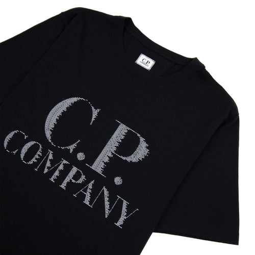 Cp Company 30/1 Large Logo T Shirt Black 999