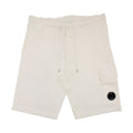 Cp Company Light Fleece Lense Bermuda Shorts White 103
