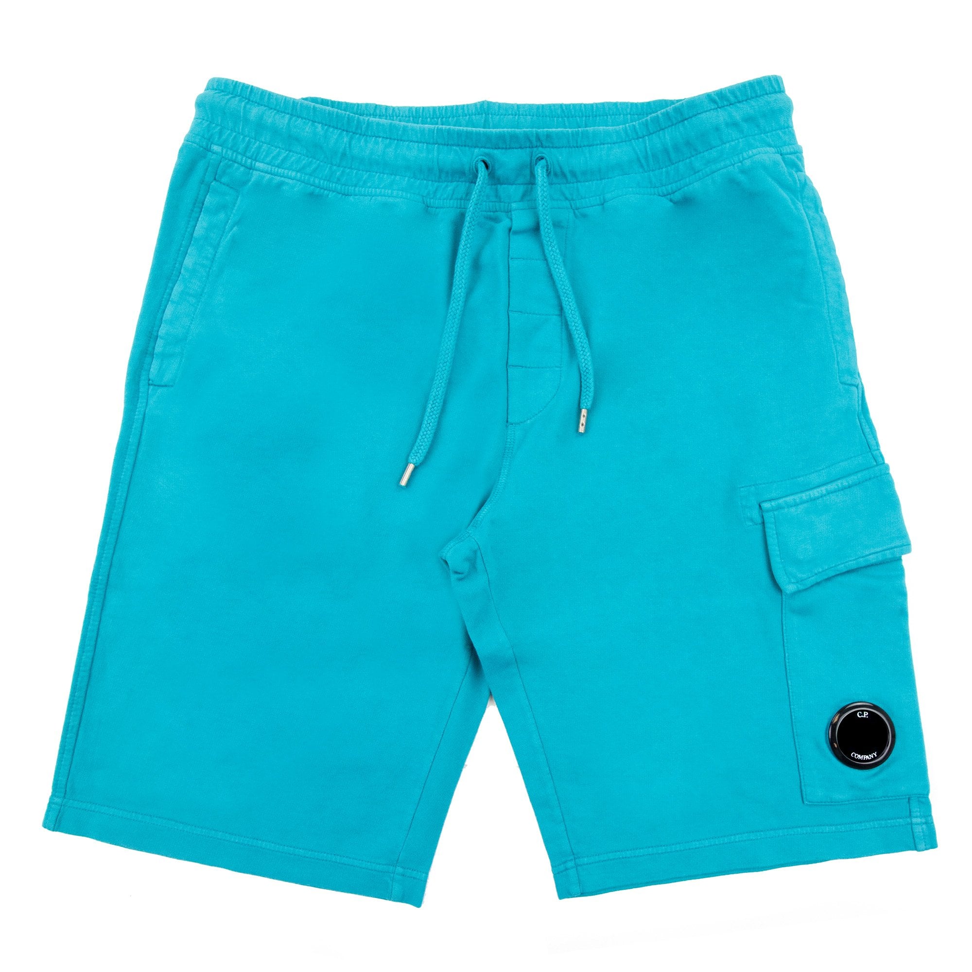Cp Company Light Fleece Lense Bermuda Shorts Tile Blue 825
