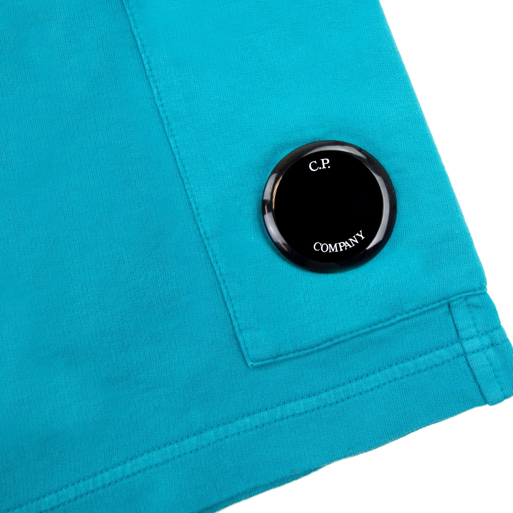 Cp Company Light Fleece Lense Bermuda Shorts Tile Blue 825