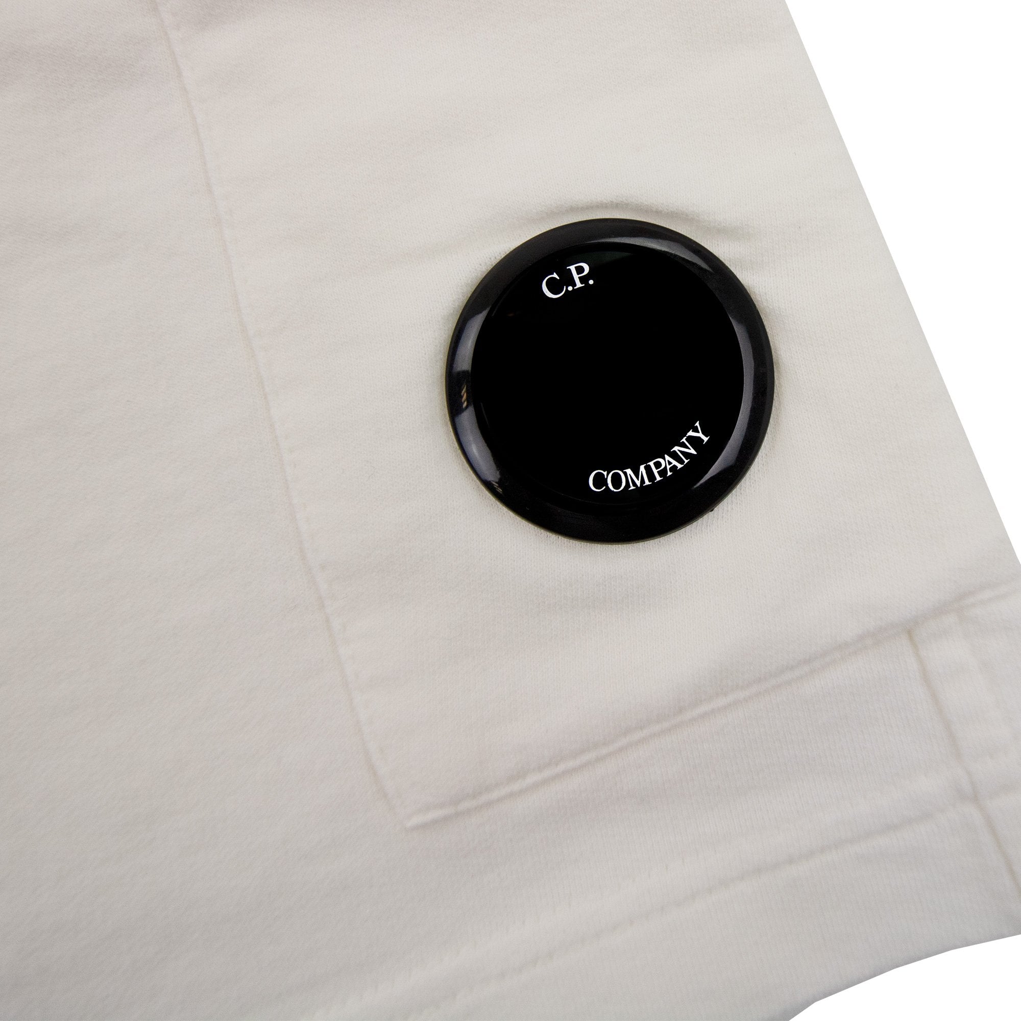 Cp Company Light Fleece Lense Bermuda Shorts White 103