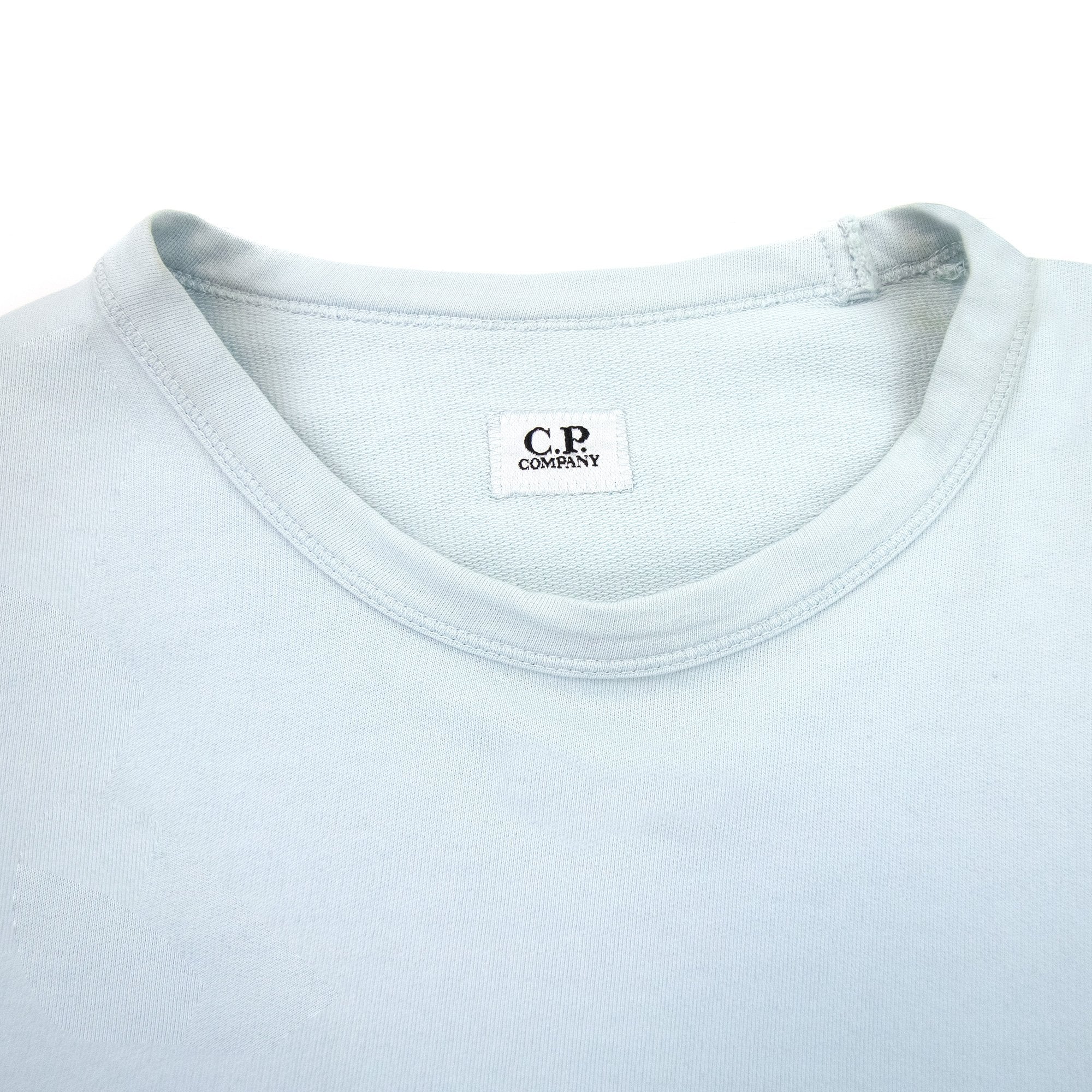 Cp Company Light Fleece Lens Crew Sweatshirt Mint 822