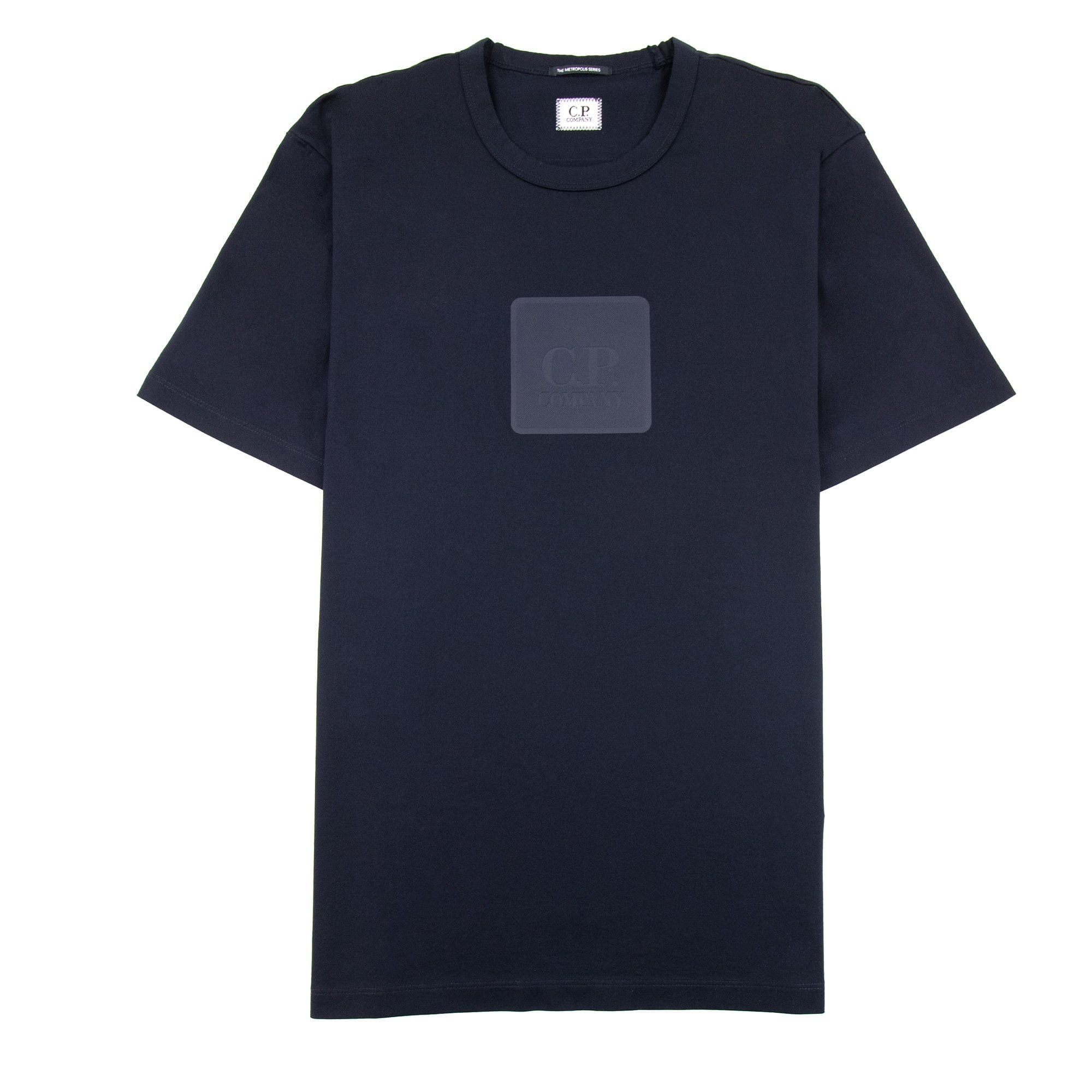 Cp Company Metropolis Series Mercerized Jersey Logo Badget Sh Navy 888