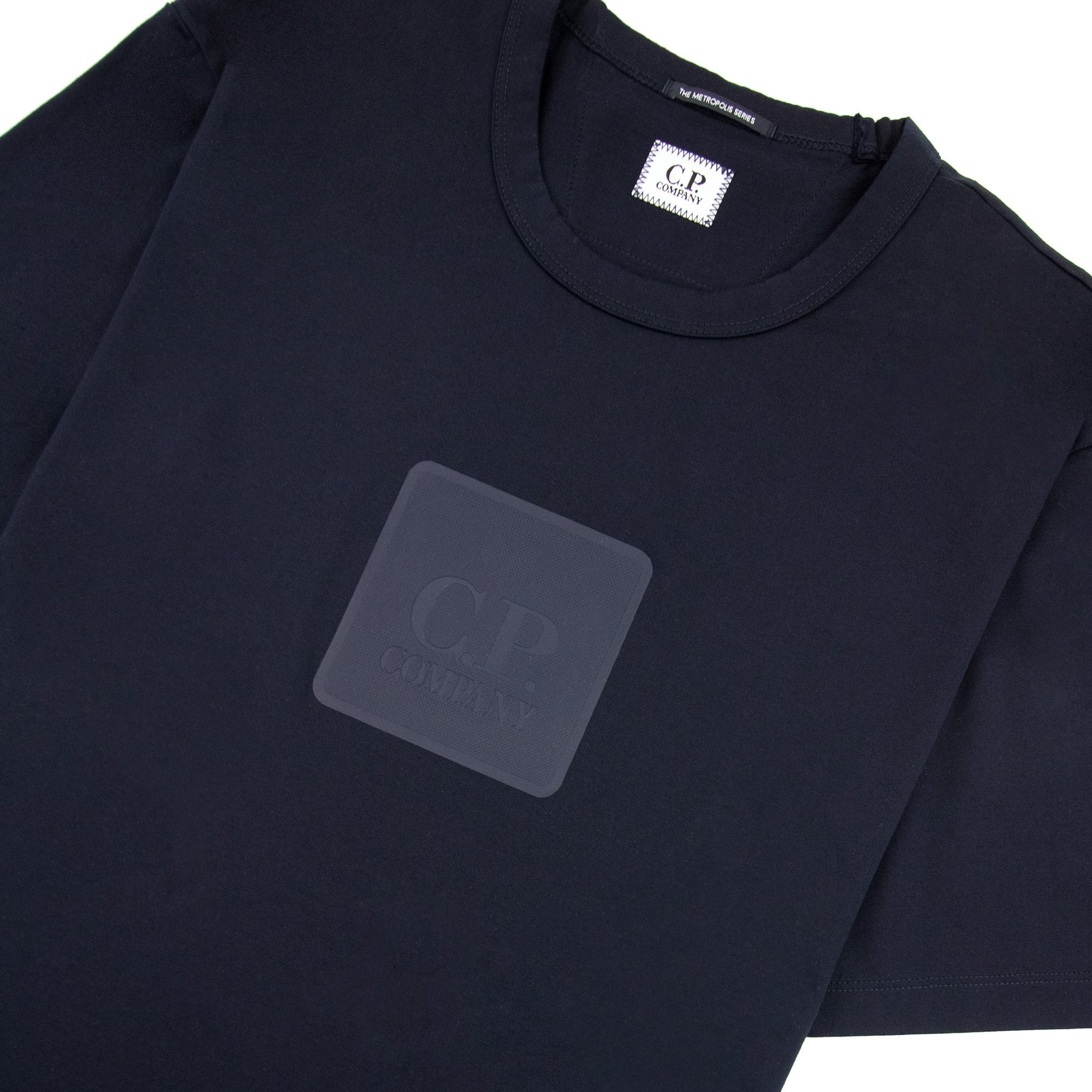 Cp Company Metropolis Series Mercerized Jersey Logo Badget Sh Navy 888