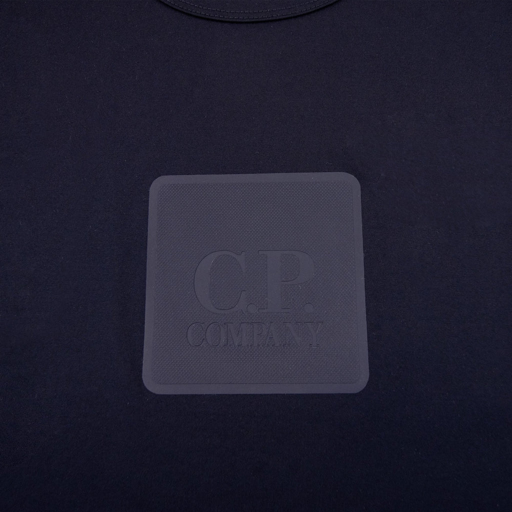 Cp Company Metropolis Series Mercerized Jersey Logo Badget Sh Navy 888