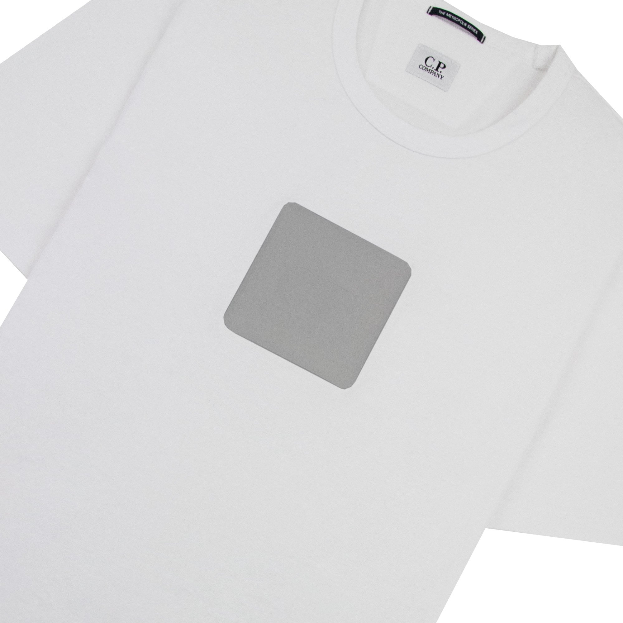 Cp Company Metropolis Series Mercerized Jersey Logo Badget Sh White 103