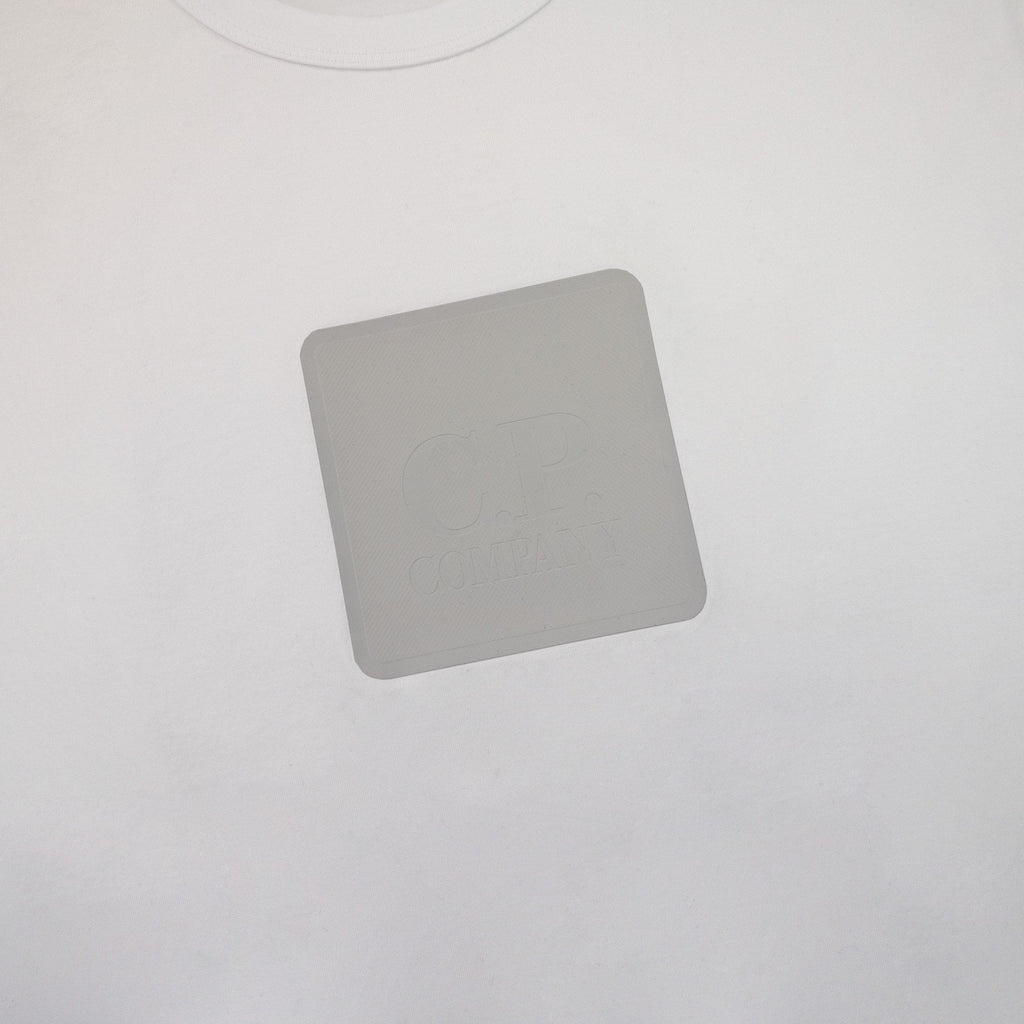 Cp Company Metropolis Series Mercerized Jersey Logo Badget Sh White 103