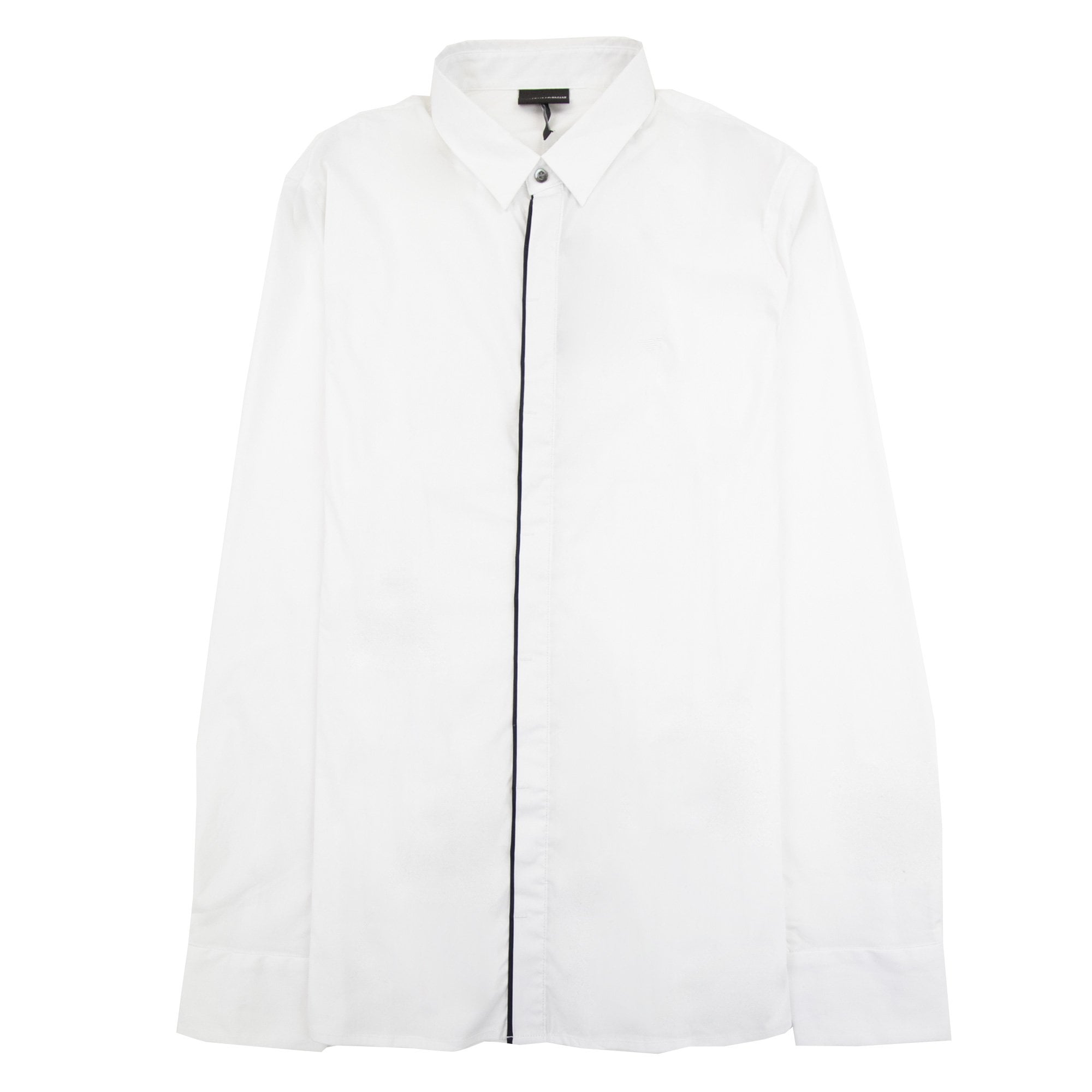 Emporio Armani Logo Polin Long Sleeve Shirt White