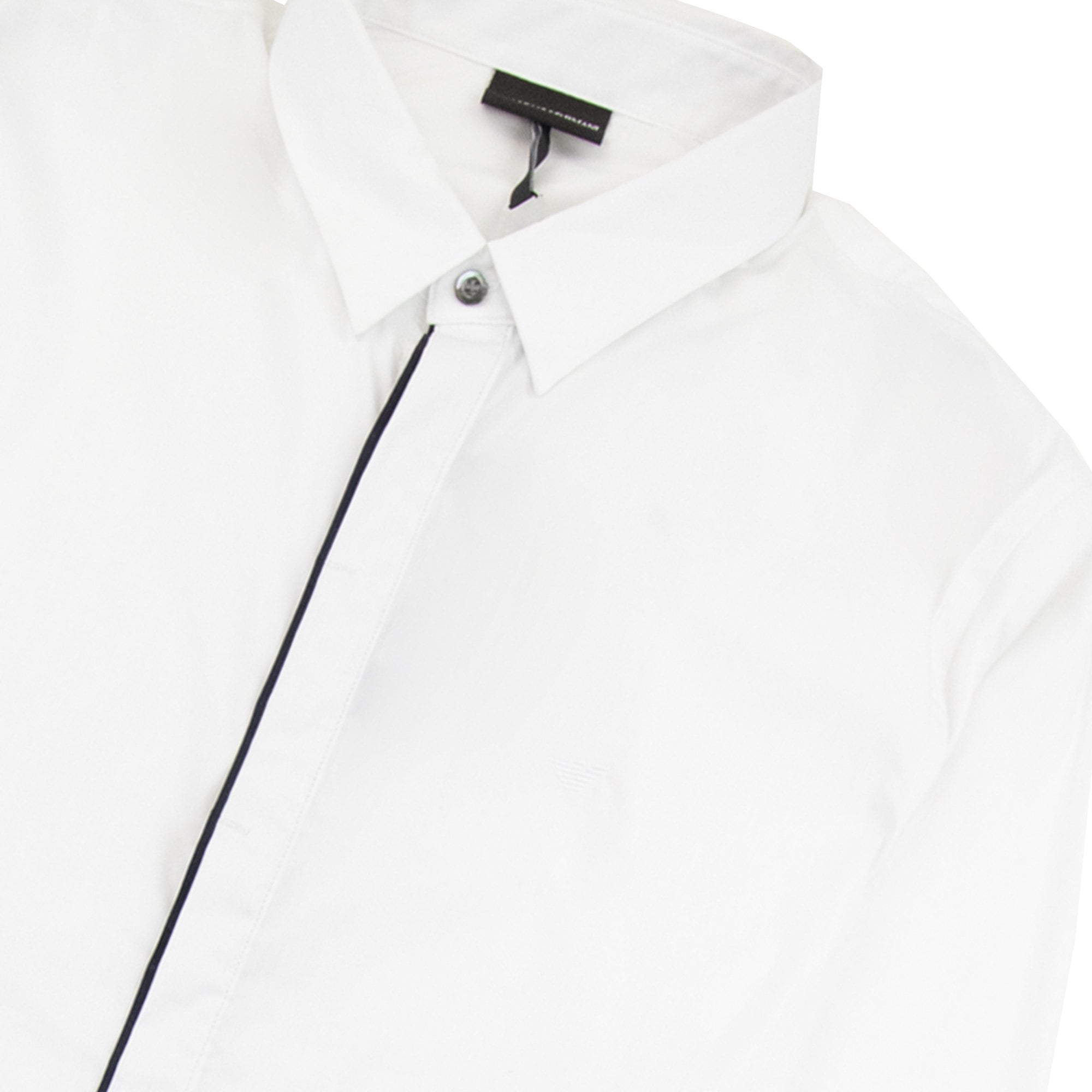 Emporio Armani Logo Polin Long Sleeve Shirt White