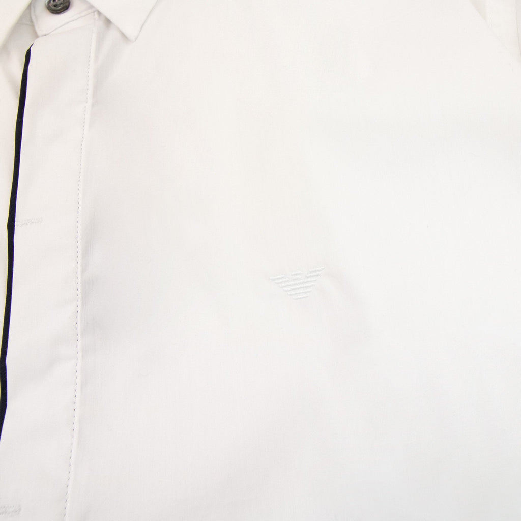 Emporio Armani Logo Polin Long Sleeve Shirt White