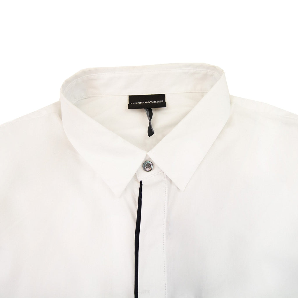 Emporio Armani Logo Polin Long Sleeve Shirt White