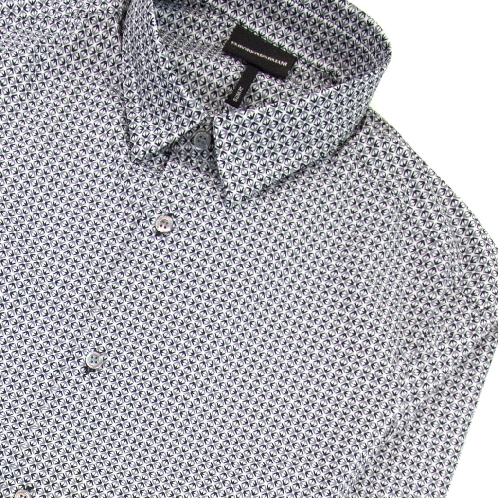 Emporio Armani Slim Fit Long Sleeve Shirt Fant.grigia