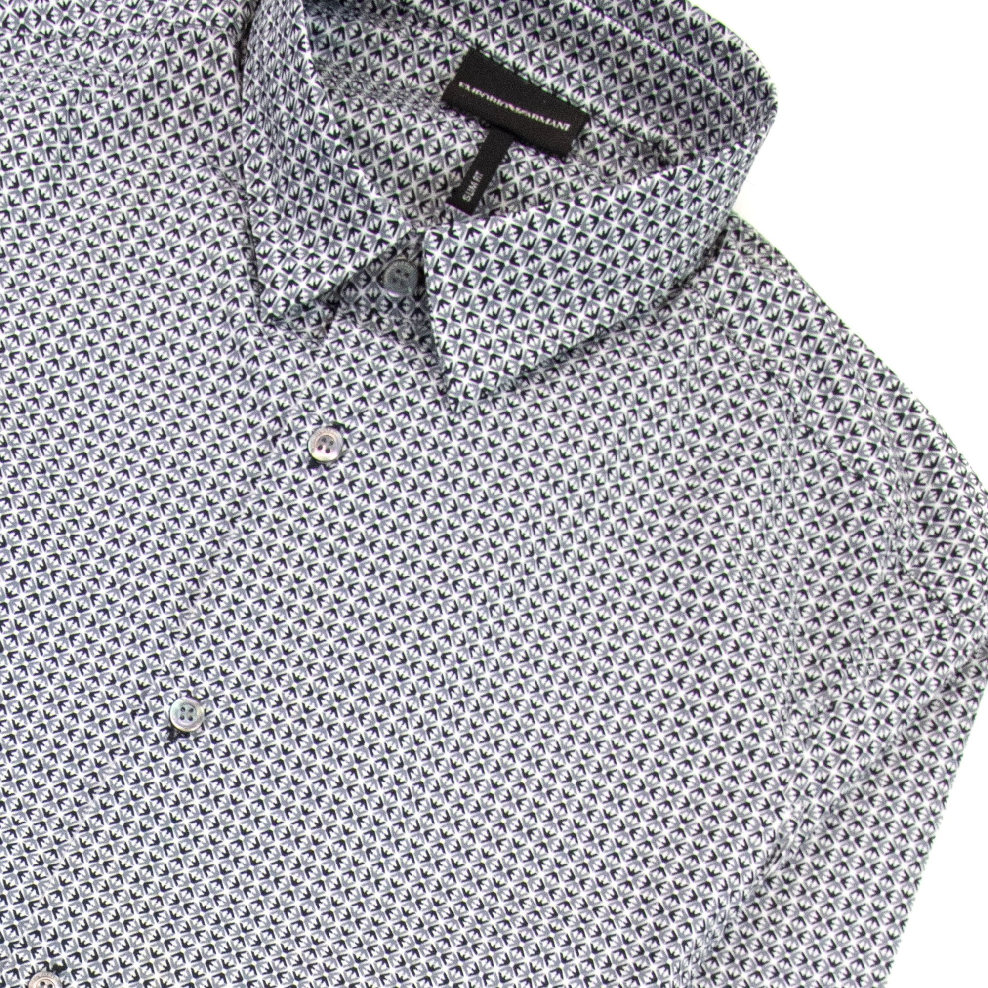 Emporio Armani Slim Fit Long Sleeve Shirt Fant.grigia