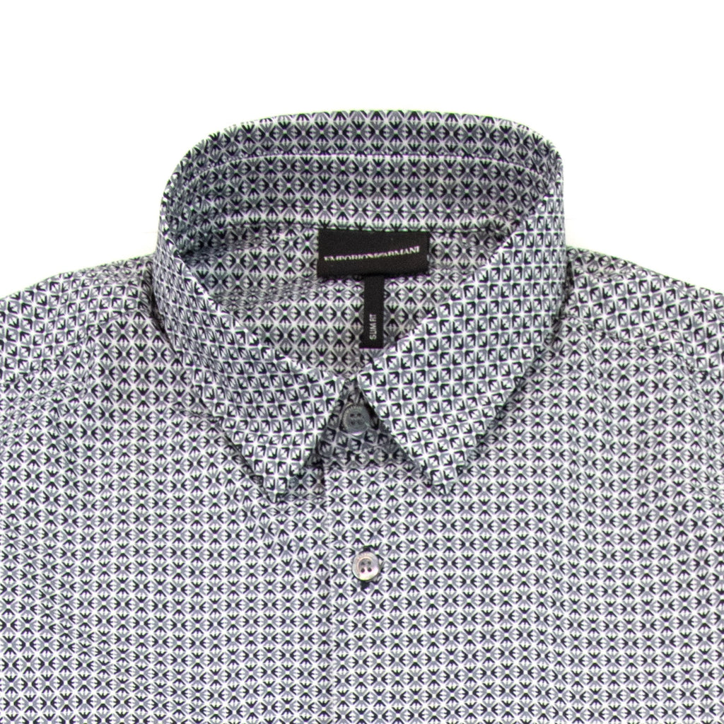 Emporio Armani Slim Fit Long Sleeve Shirt Fant.grigia