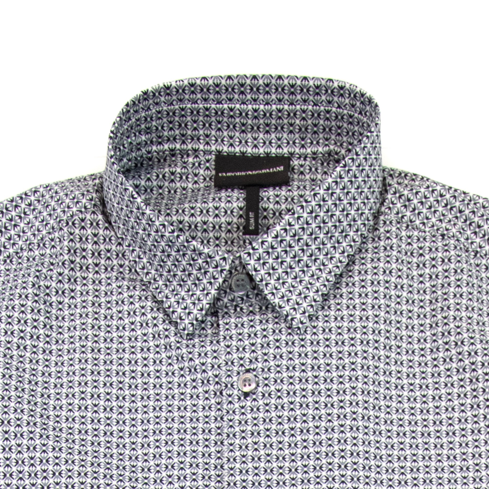 Emporio Armani Slim Fit Long Sleeve Shirt Fant.grigia