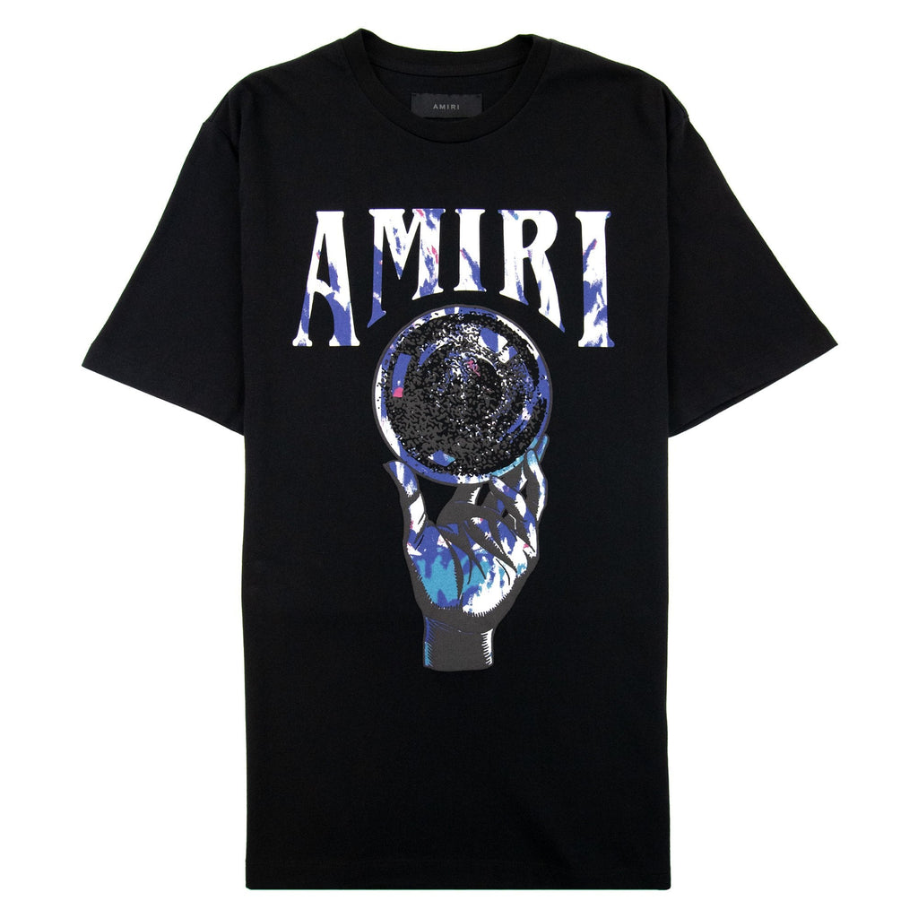Amiri Crystal Ball Logo T Shirt Black