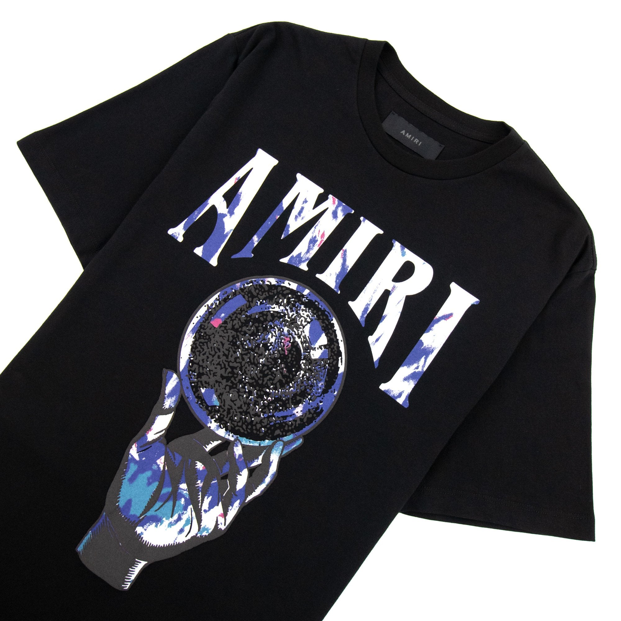 Amiri Crystal Ball Logo T Shirt Black