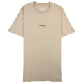 Cp Company 30/1 Jersey Reverse Print T Shirt Cobblestone 330
