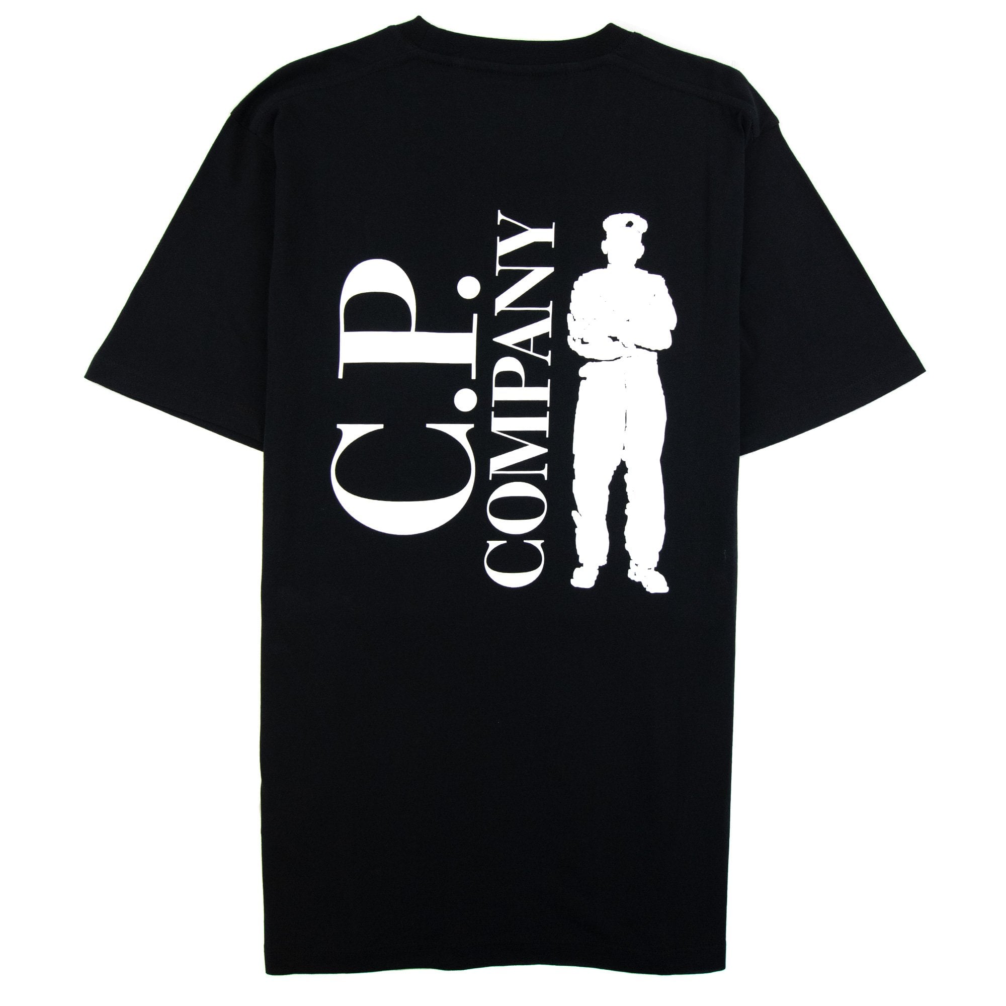Cp Company 30/1 Jersey Reverse Print T Shirt Black 999