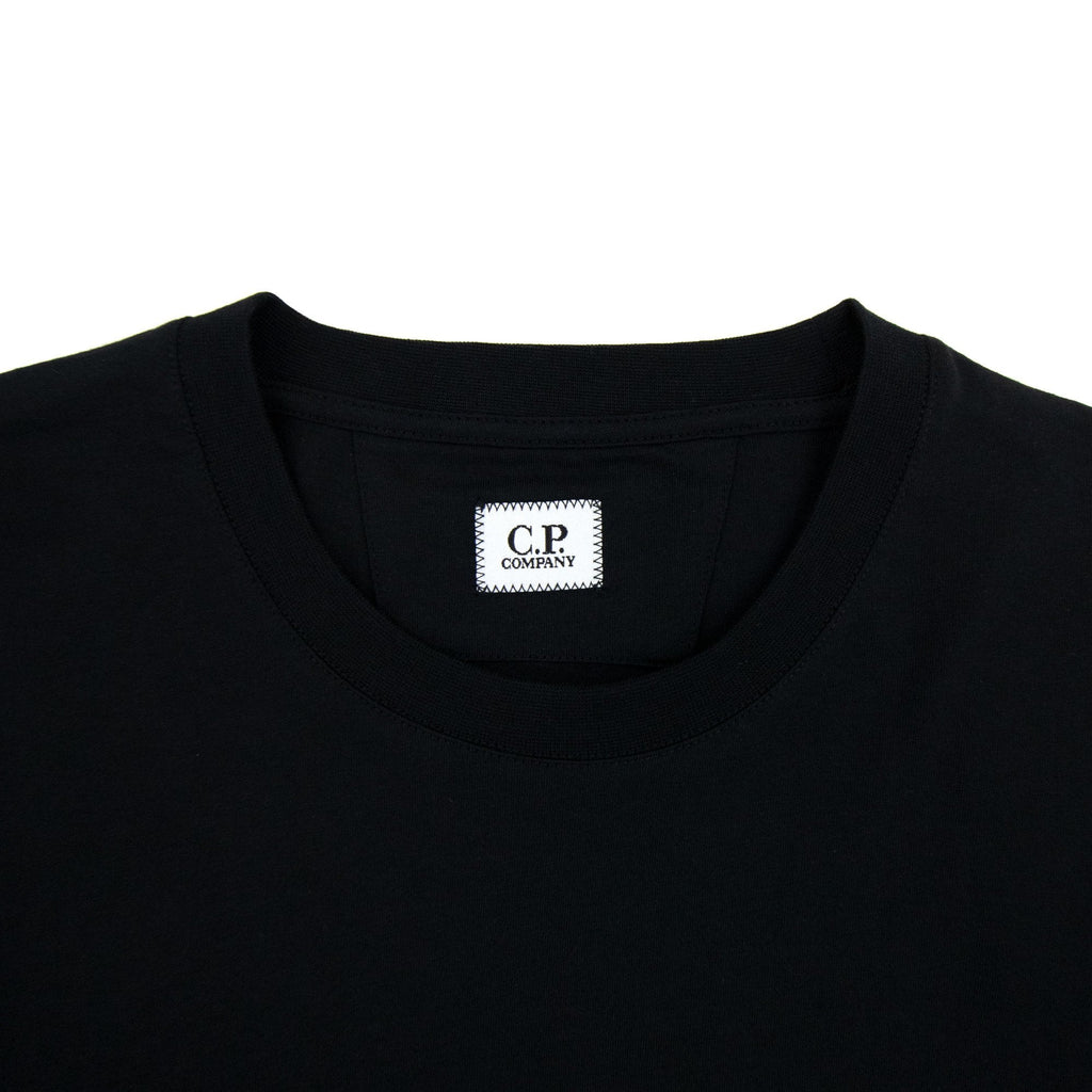 Cp Company 30/1 Jersey Reverse Print T Shirt Black 999