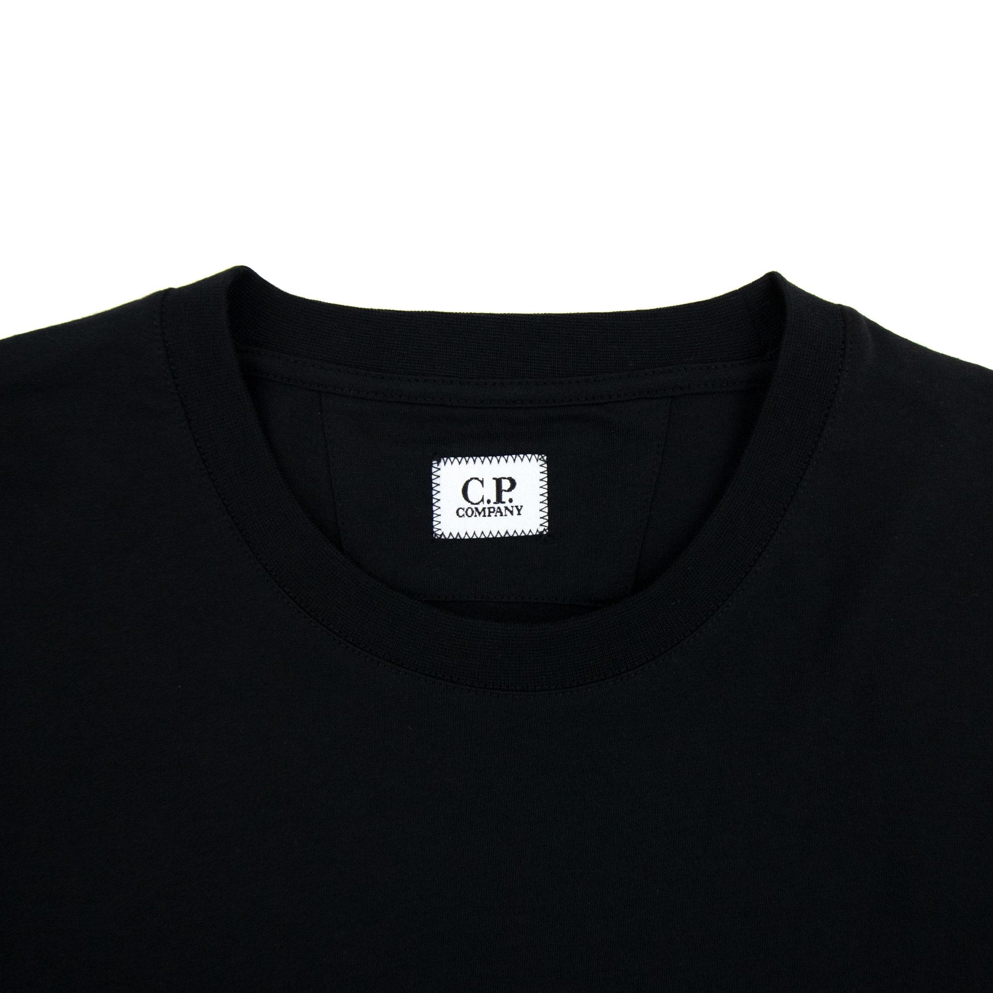 Cp Company 30/1 Jersey Reverse Print T Shirt Black 999