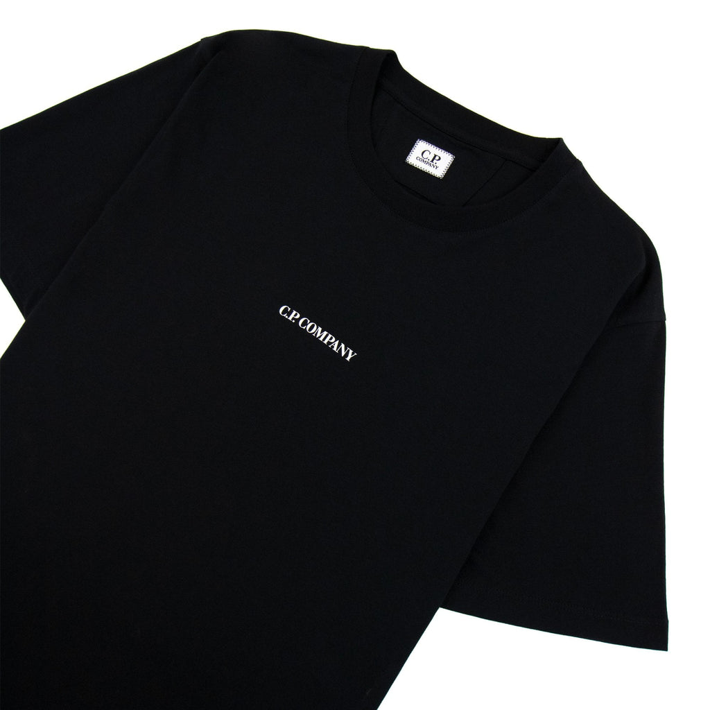 Cp Company 30/1 Jersey Reverse Print T Shirt Black 999