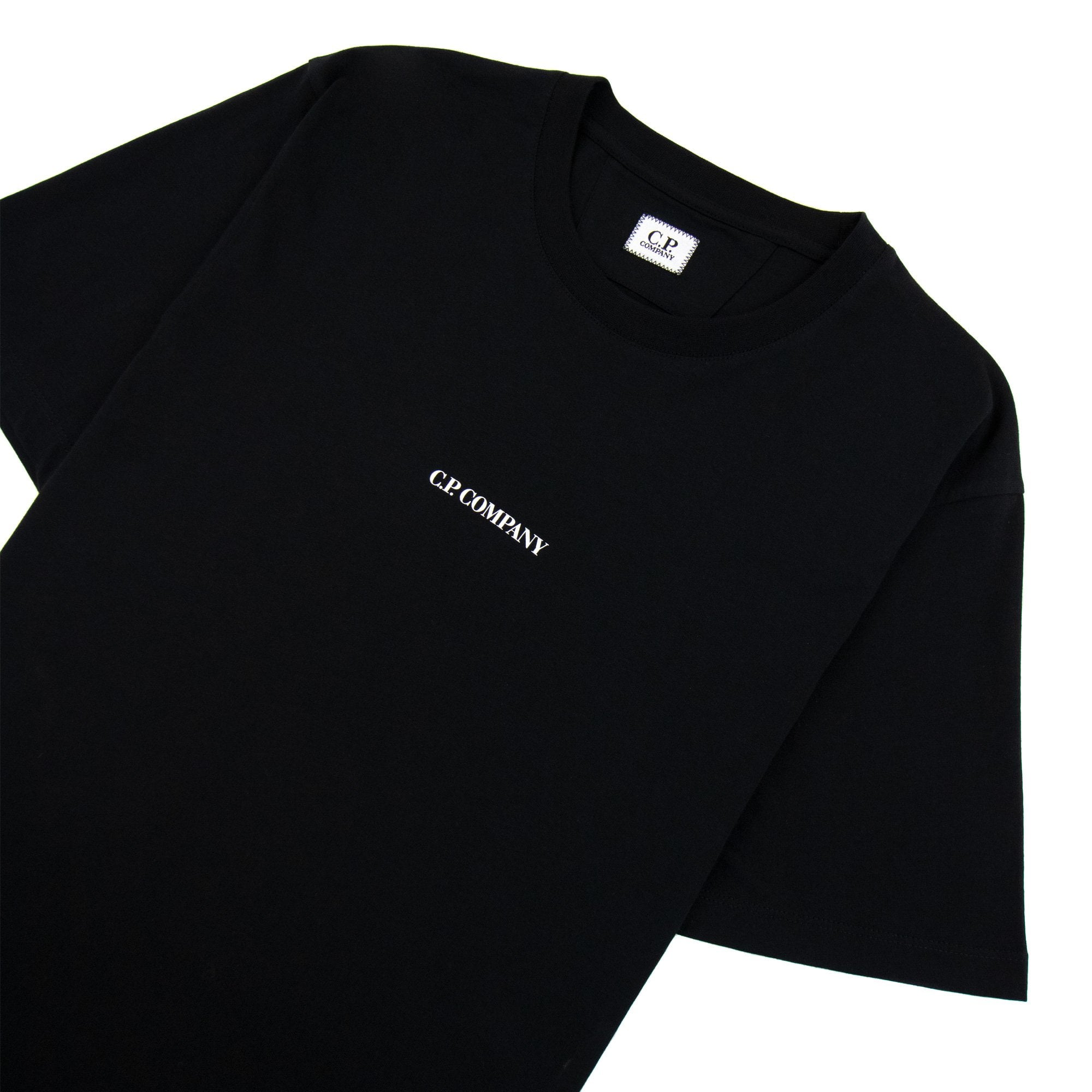 Cp Company 30/1 Jersey Reverse Print T Shirt Black 999