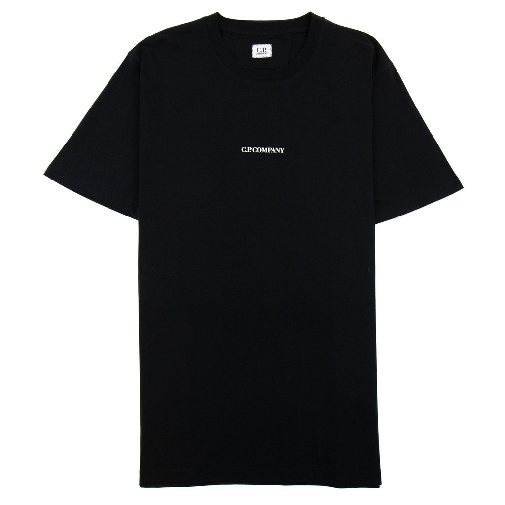 Cp Company 30/1 Jersey Reverse Print T Shirt Black 999