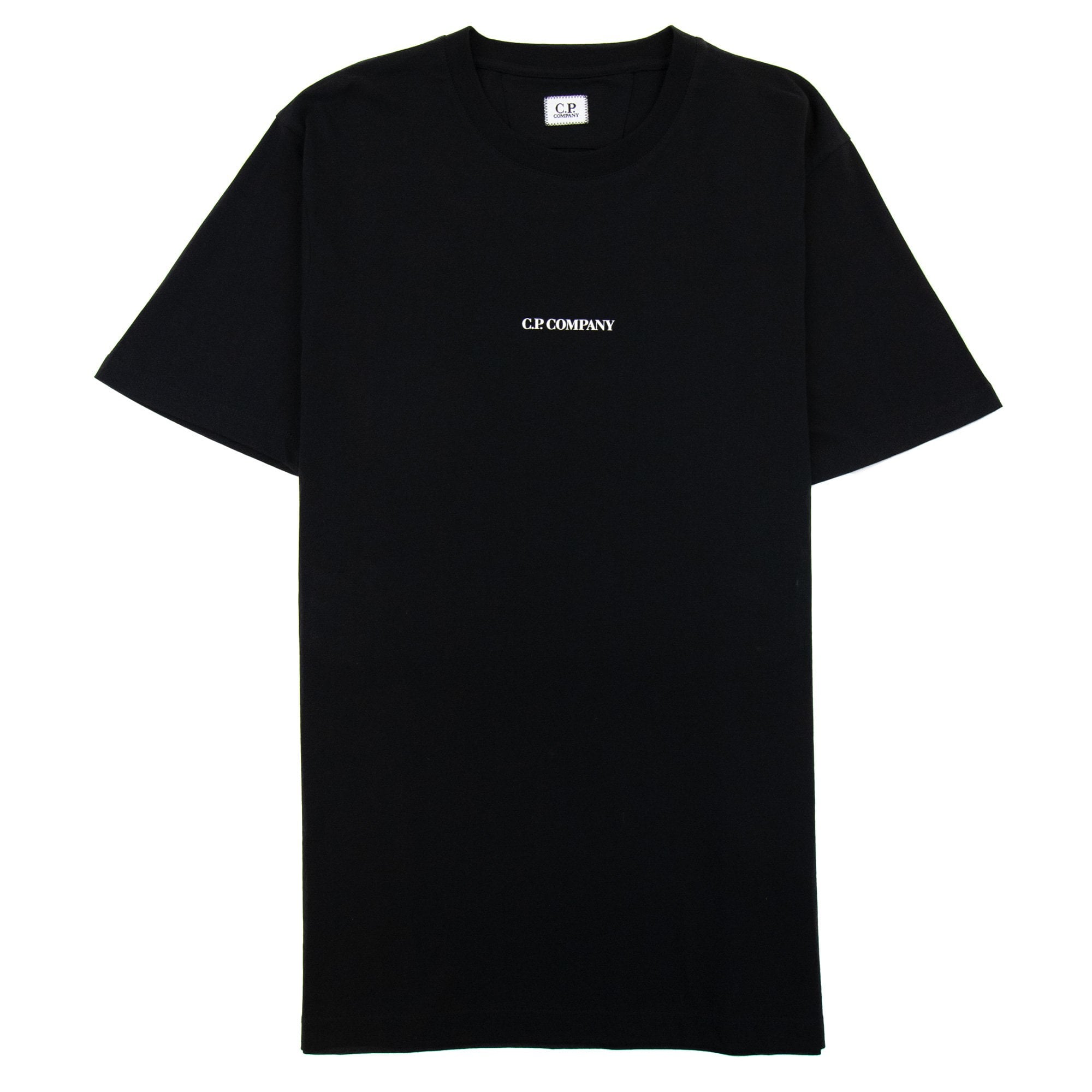 Cp Company 30/1 Jersey Reverse Print T Shirt Black 999