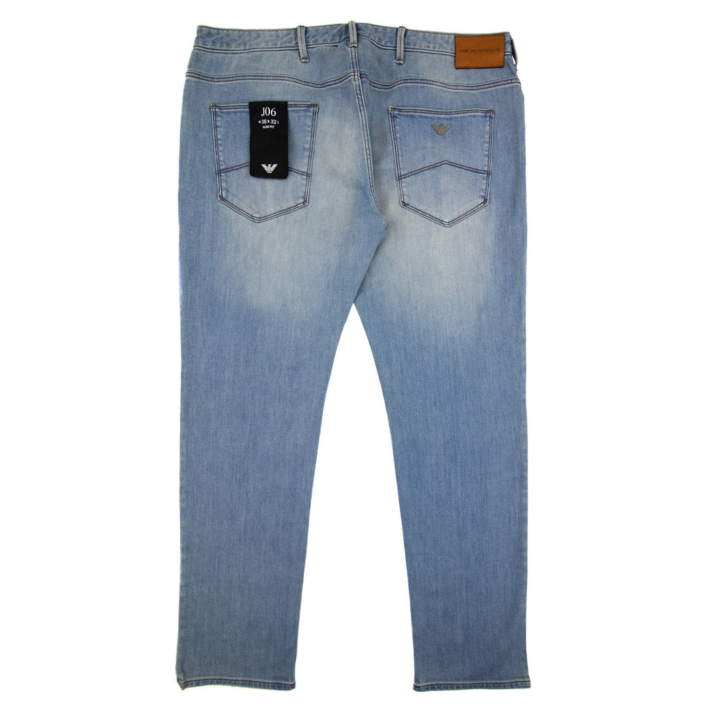 Emporio Armani J06 Slim Fit Five Pocket Jeans Denim Blue