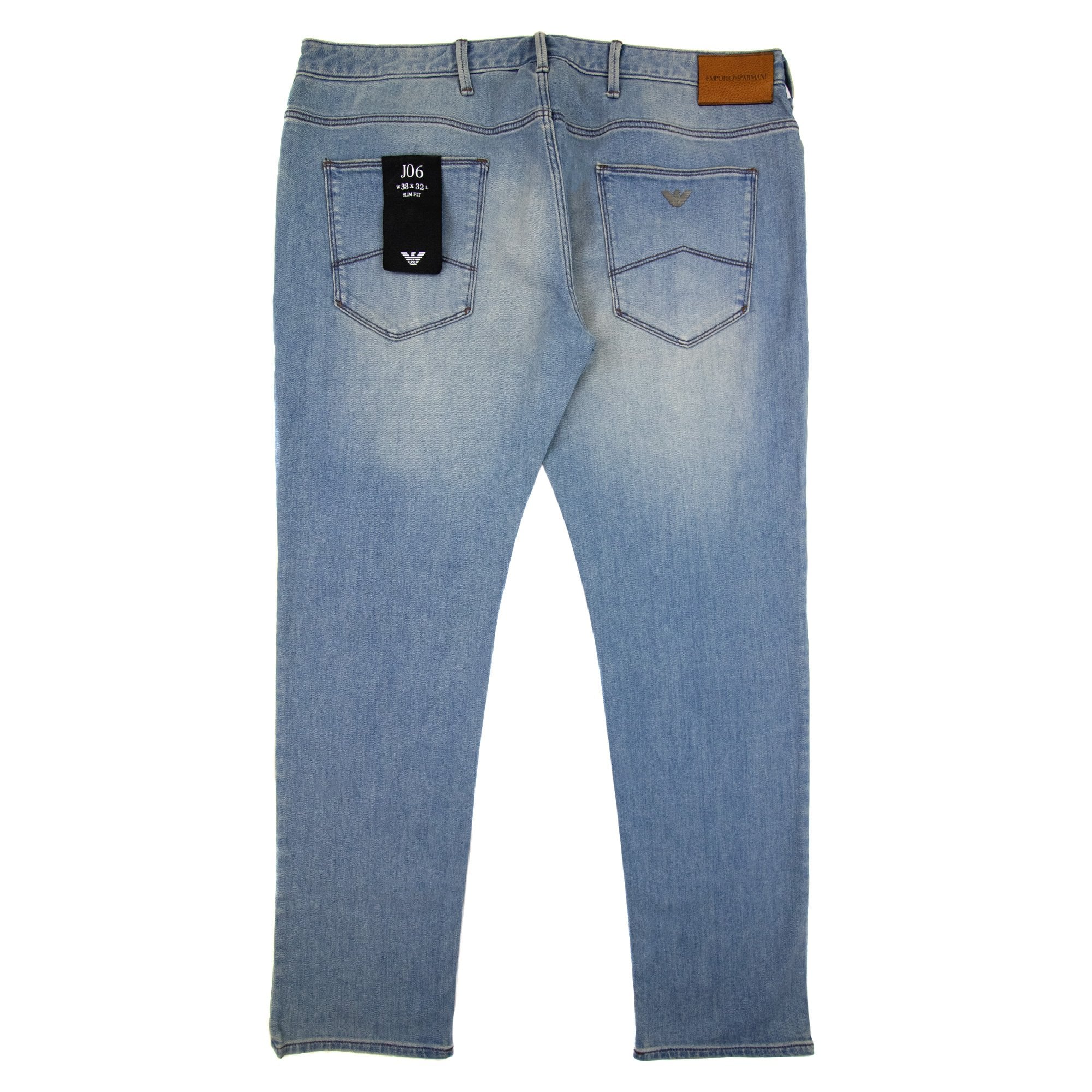 Emporio Armani J06 Slim Fit Five Pocket Jeans Denim Blue