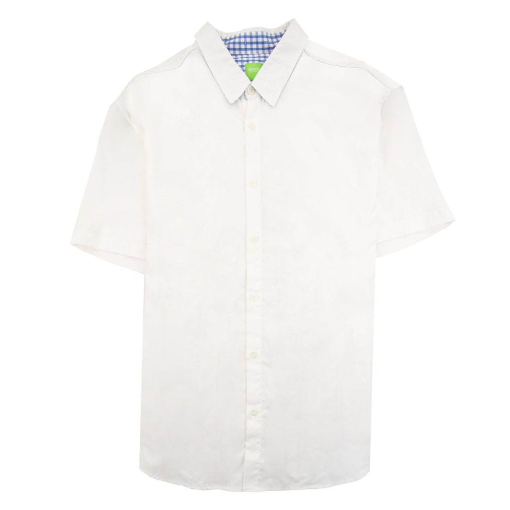 Hugo Boss C-busterino Short Sleeve Shirt White/electric Blue
