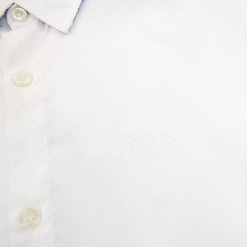 Hugo Boss C-busterino Short Sleeve Shirt White/electric Blue