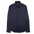 Armani Jeans Aj Embroidered Logo L/s Shirt Navy Blue