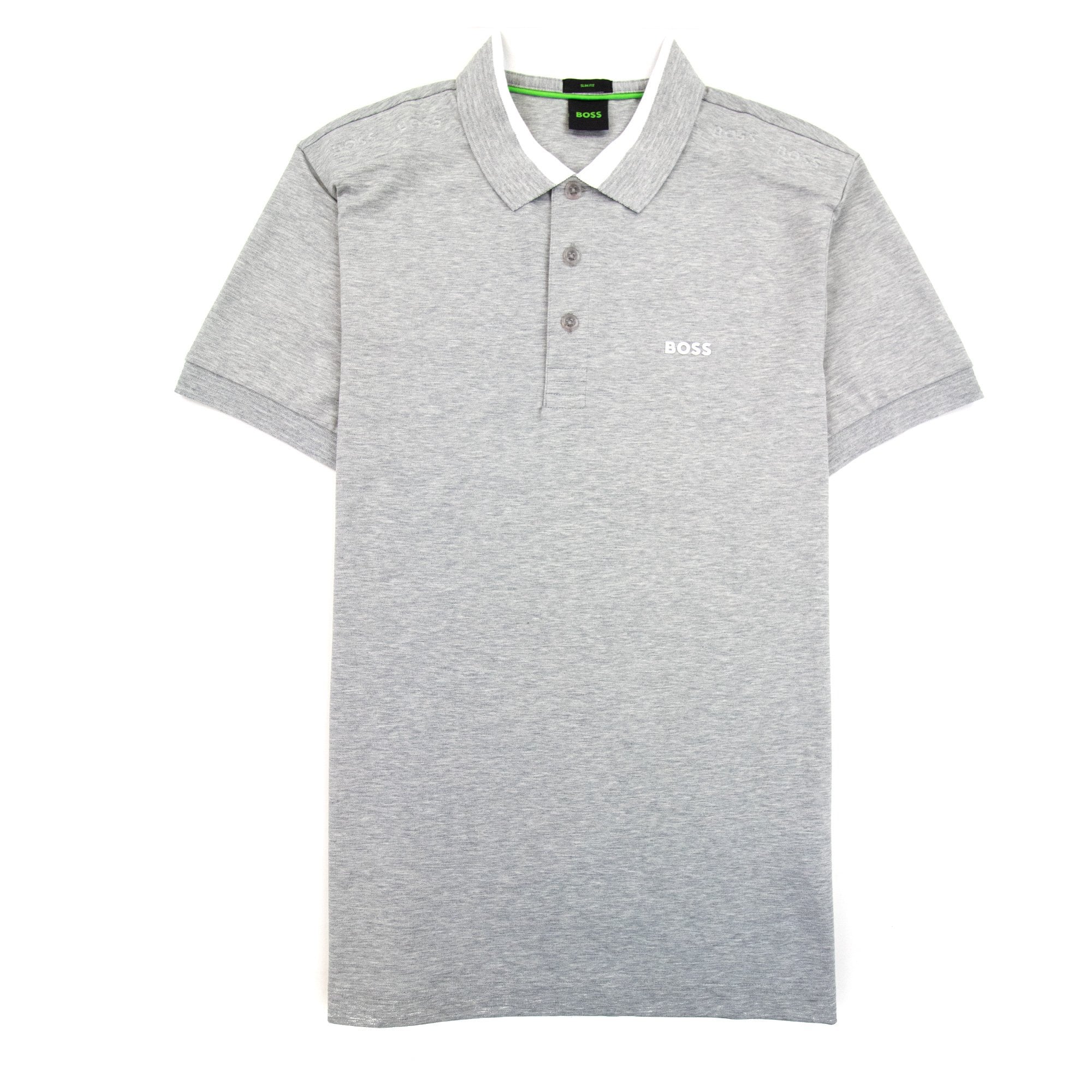 Hugo Boss Paule Insert Logo Polo Shirt Grey 059