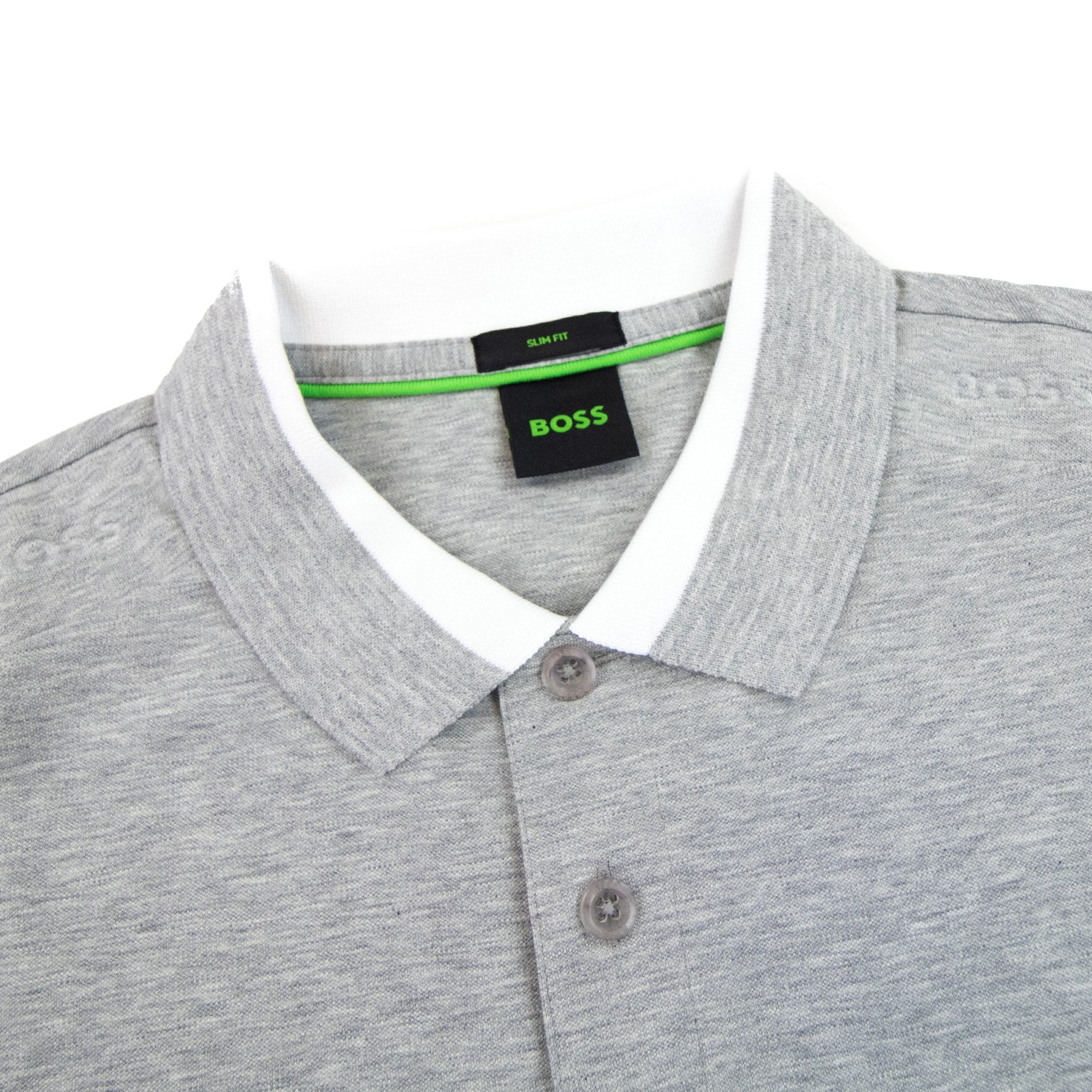 Hugo Boss Paule Insert Logo Polo Shirt Grey 059