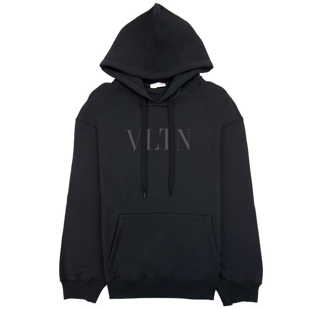 Valentino Hooded Sweatshirt With Vltn Print Black/black