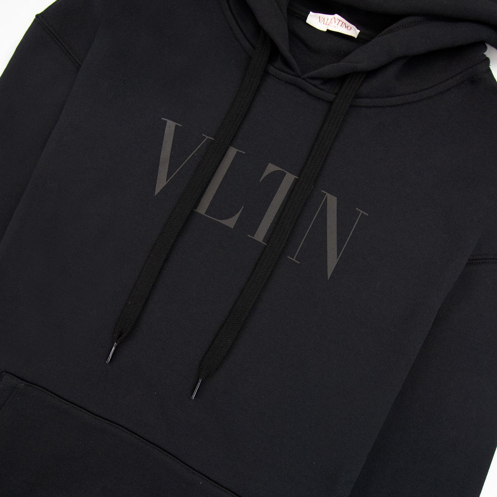 Valentino Hooded Sweatshirt With Vltn Print Black/black