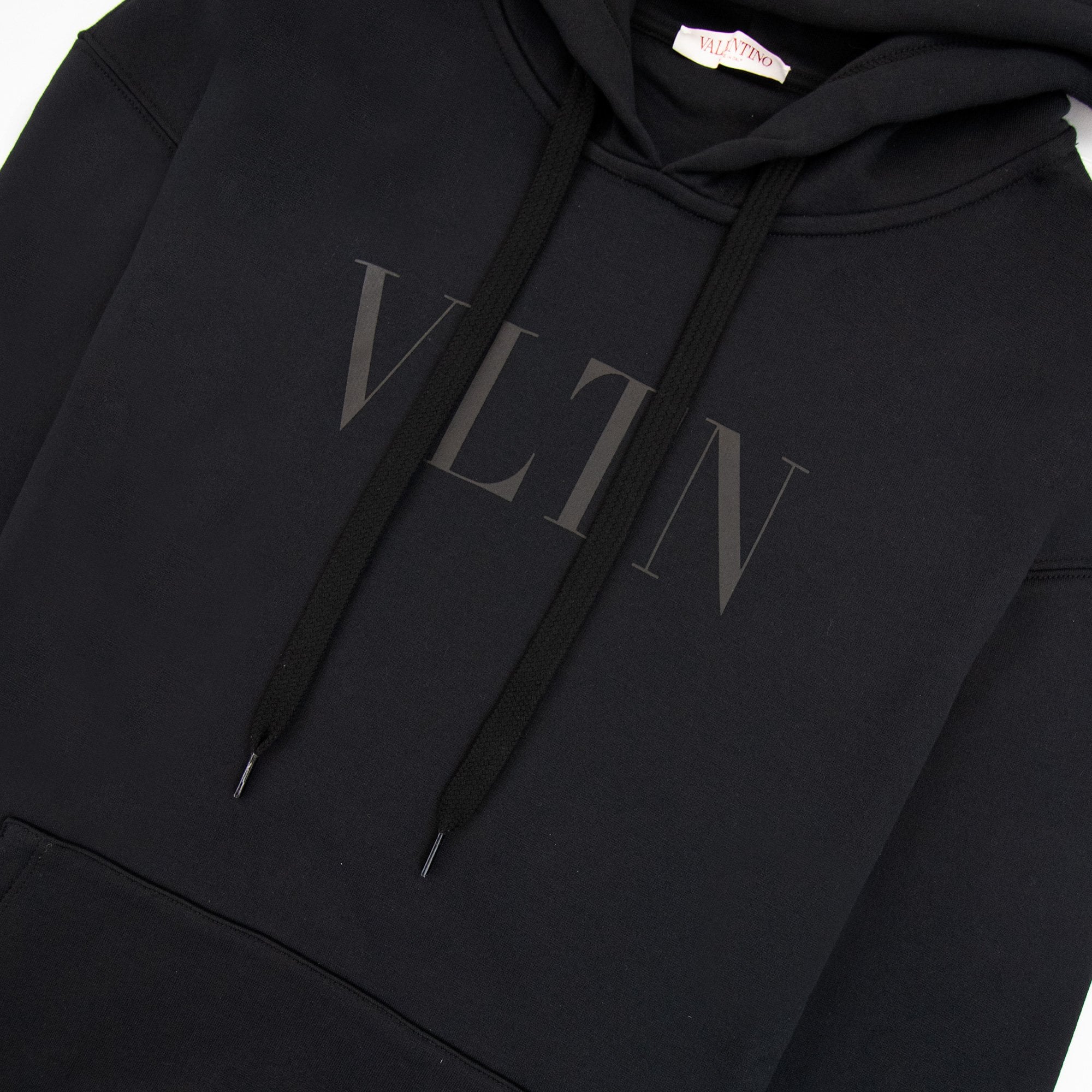 Valentino Hooded Sweatshirt With Vltn Print Black/black