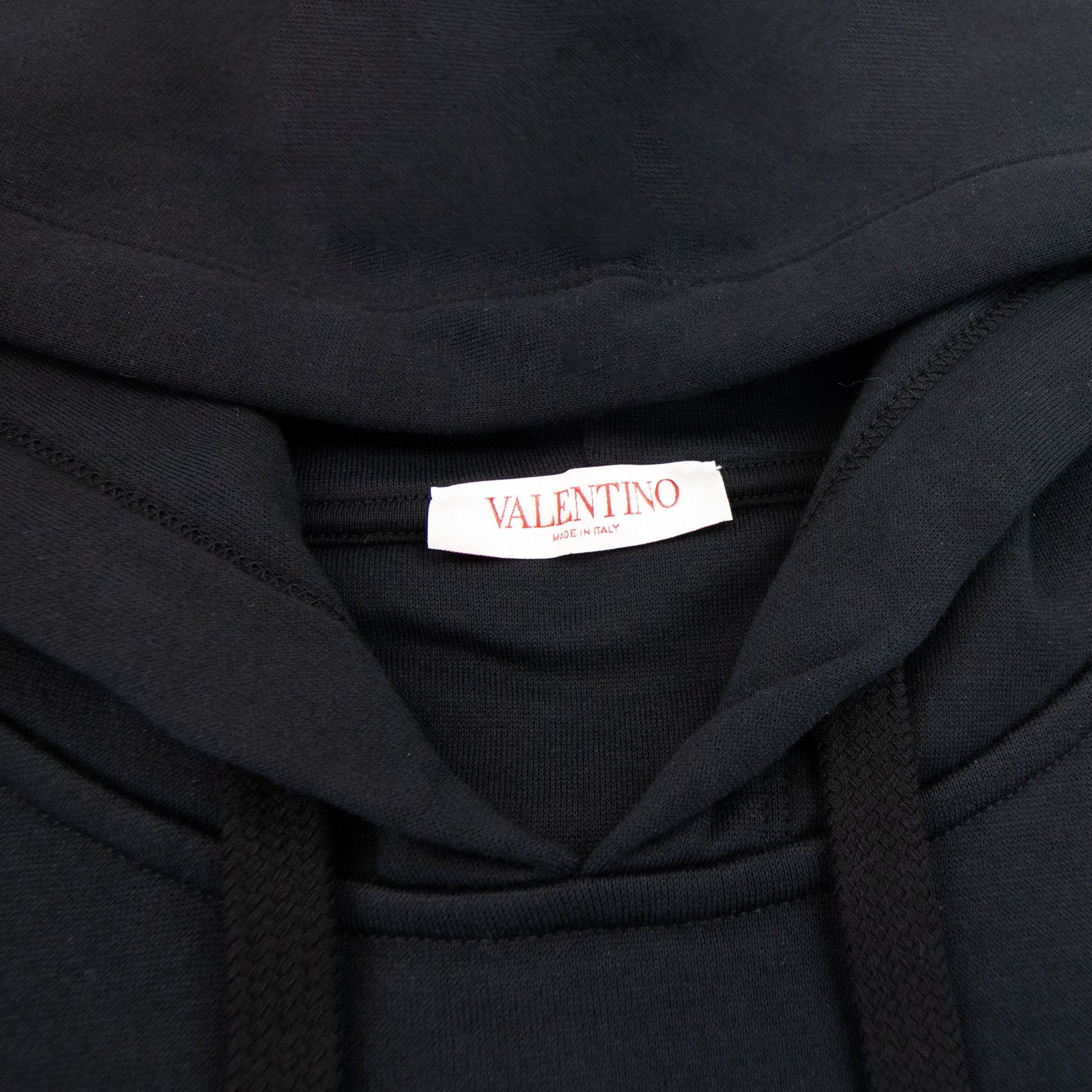 Valentino Hooded Sweatshirt With Vltn Print Black/black