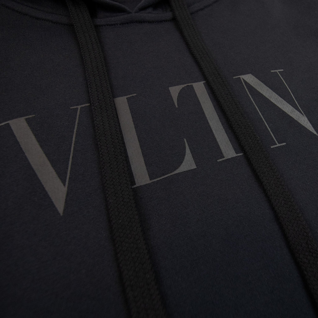 Valentino Hooded Sweatshirt With Vltn Print Black/black