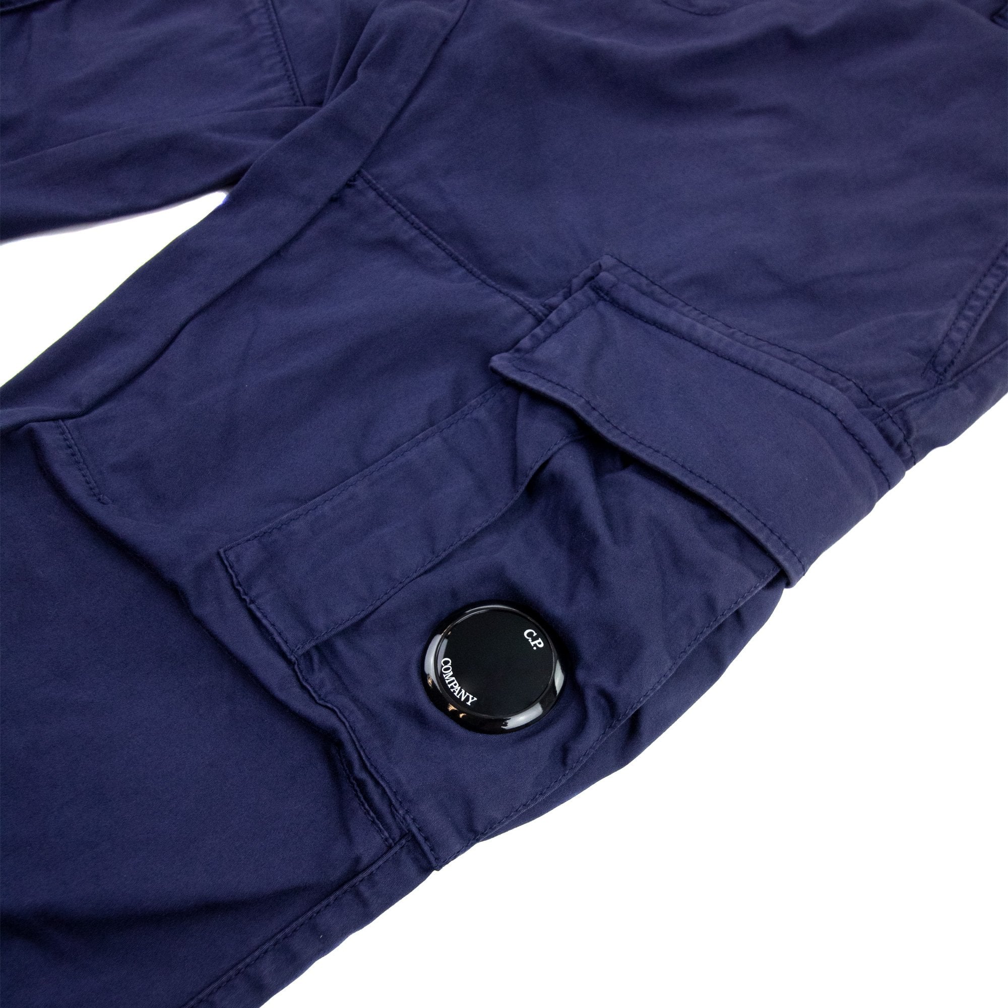 Cp Company Stretch Satin Cargo Pants Medieval Blue 868