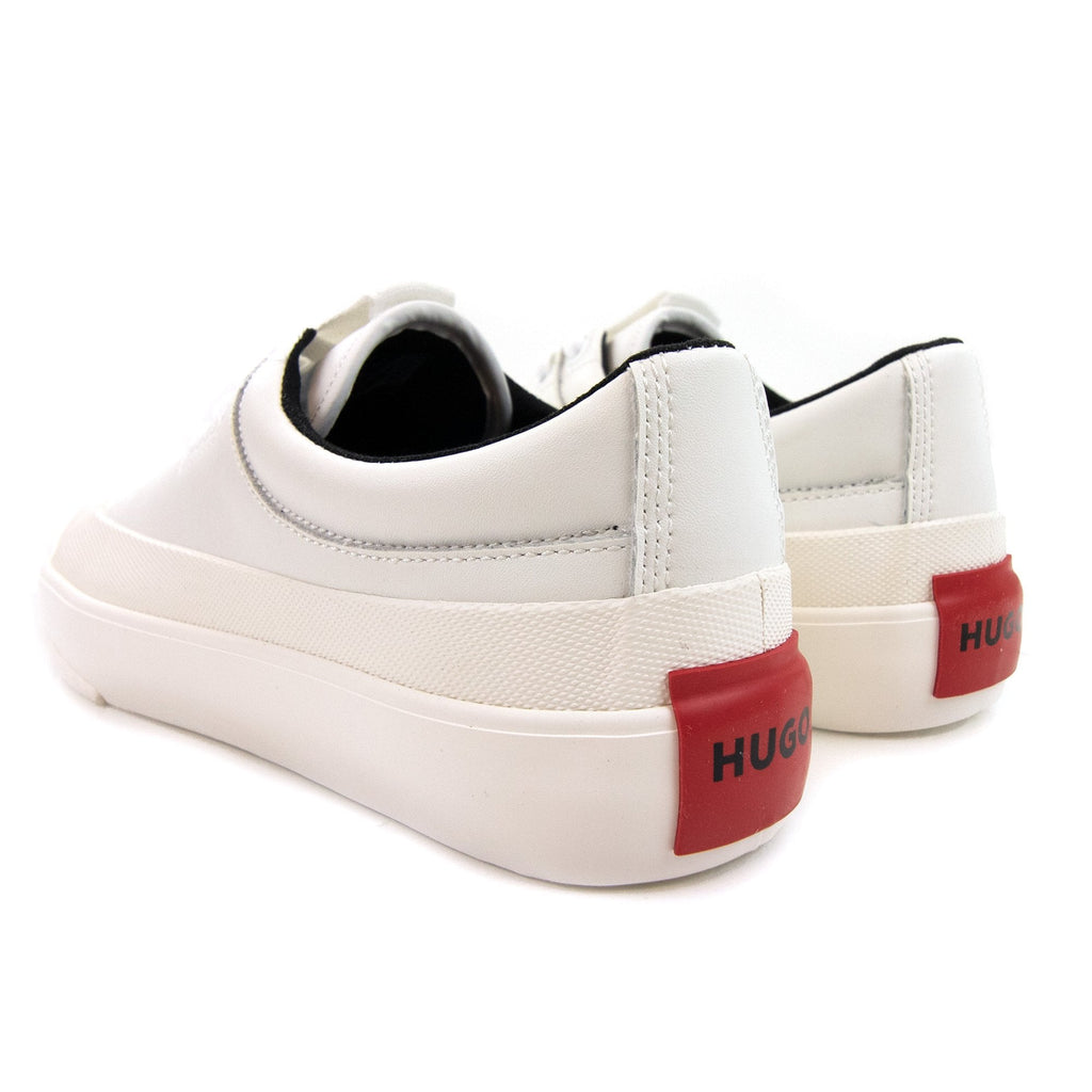 Hugo Logo-label Low-top Trainers With Bonded Leather White