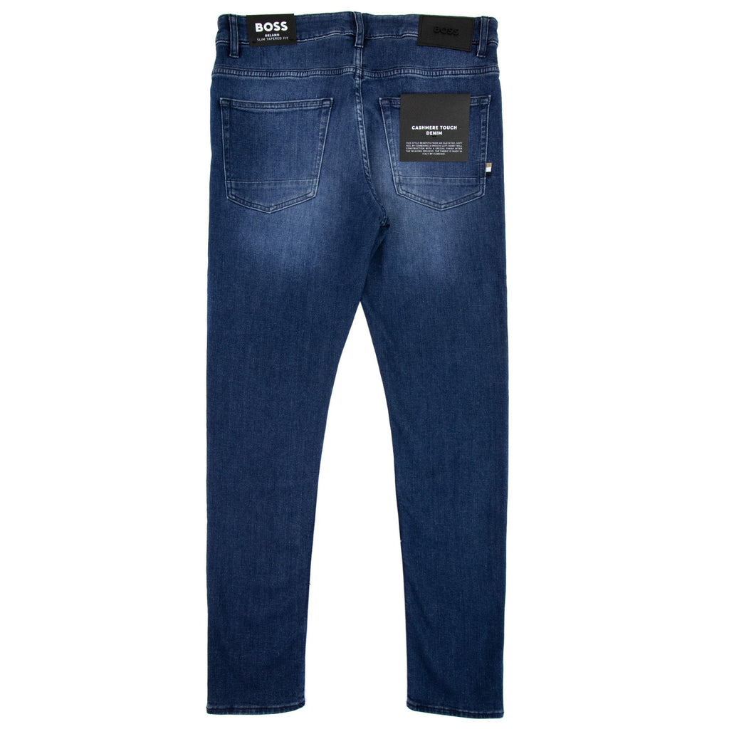 Hugo Boss Slim-fit Jeans In Super-soft Blue Italian Denim