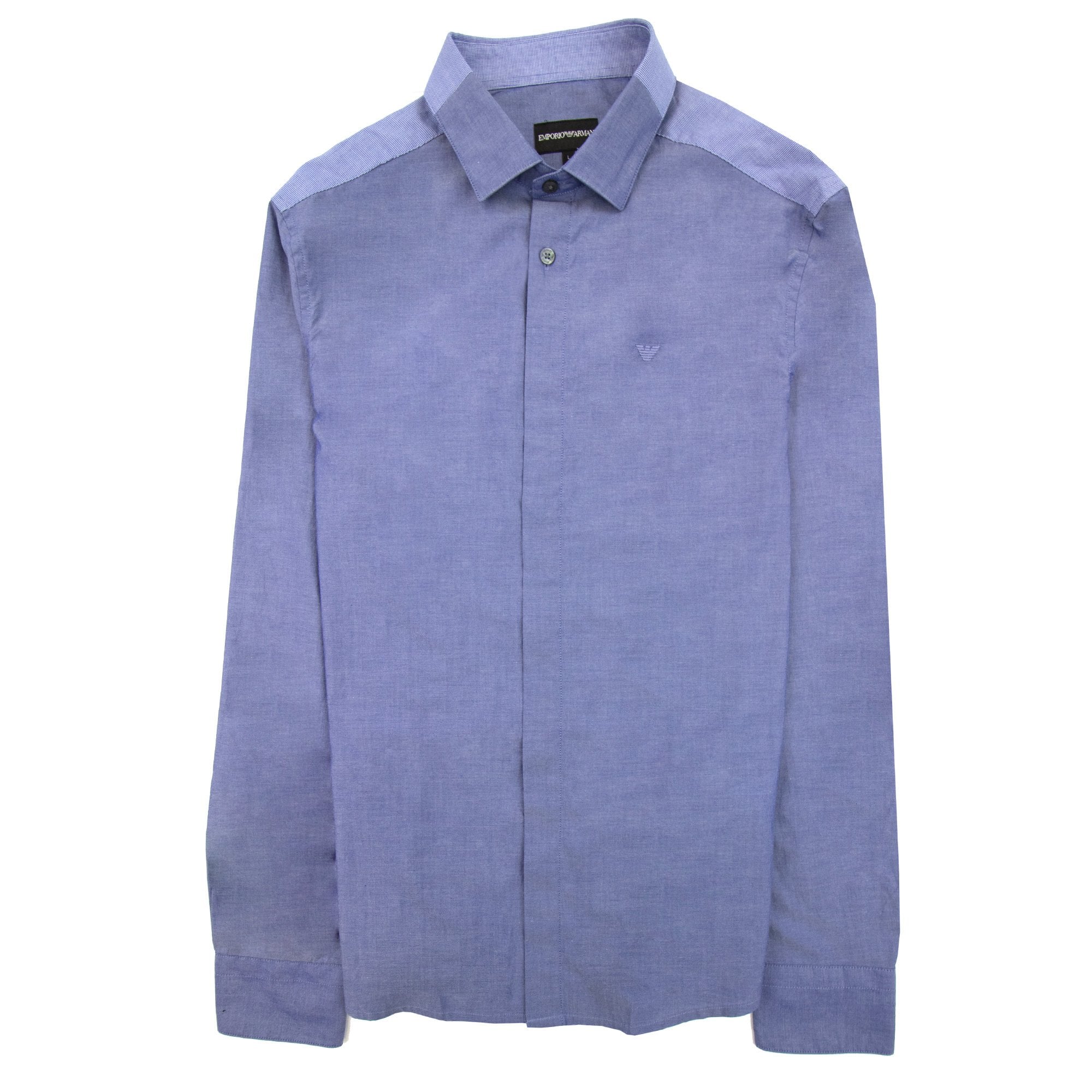 Emporio Armani Eagle Logo L/s Shirt Dark Blue
