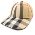 Burberry Embroidered Logo Check Cotton Baseball Cap Archive Beige